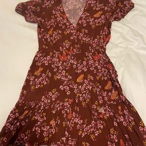 Madewell floral mini dress
